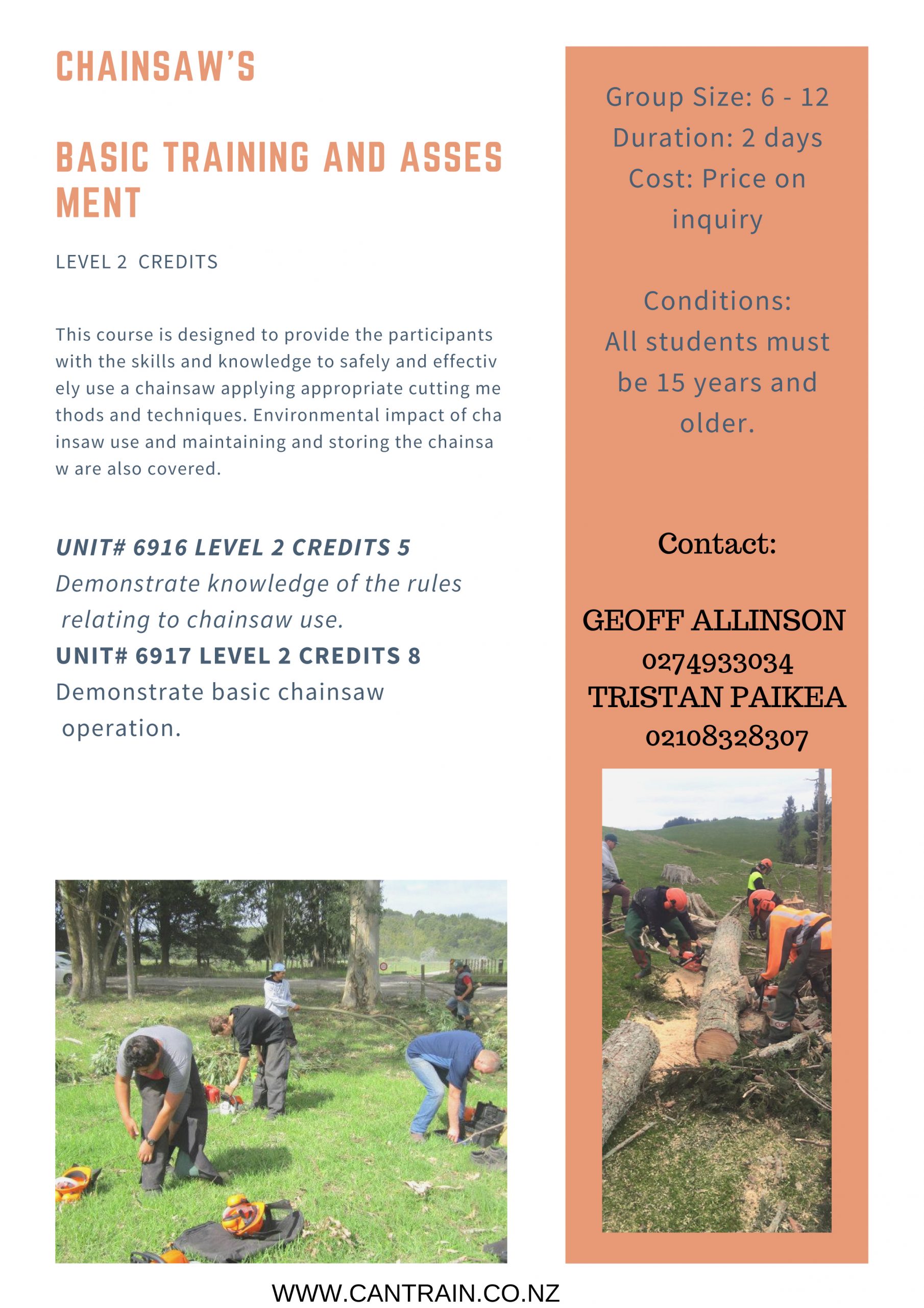 Chainsaw Basic Training & Assessment